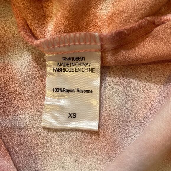 YOUNG FABULOUS & BROKE Carmen Tie-Dye wrap Top NWT XS Oversized Pink Tie Front - Picture 13 of 13